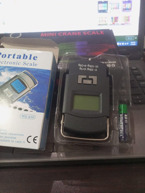 50kg Portable Digital Hanging Scale with Hook – Electronic Luggage, Fishing, Kitchen & Travel Weight Machine