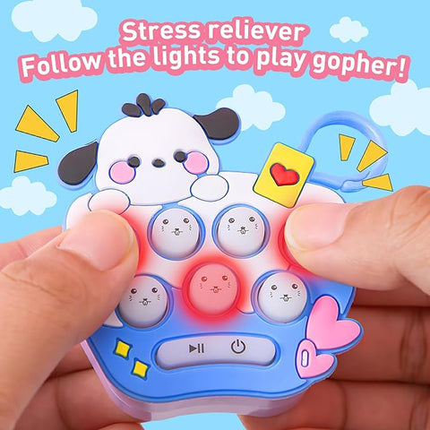 Mini Quick Push Electronic Fidget Toy – 2-in-1 Handheld Memory Game & Keychain Charm for Kids and Adults