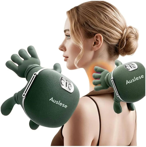 Human Hand Style Heated Neck And Shoulder Massager Portable Wireless Deep Tissue 4D Finger Pressure