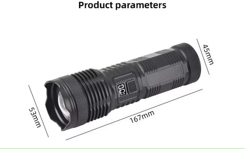 Most Powerful P50 FlashLight Flash light 5 Modes Usb Zoom Led Torch Built-in 18650 Battery Camping, Fishing