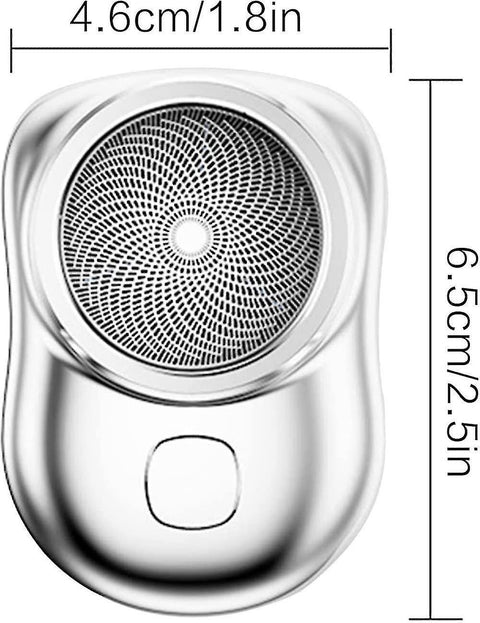 Mini Shaver Portable Electric Razor | USB Rechargeable 6 Blade Pocket Shaver | Wet & Dry Washable