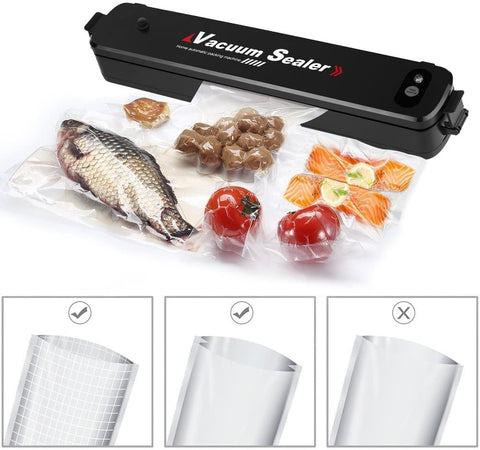 Vacuum Sealer Hand Machine ZKFK-001 | Automatic Food Sealer with 5 Vacuum Bags for Fresh Food Storage & Kitchen Organization