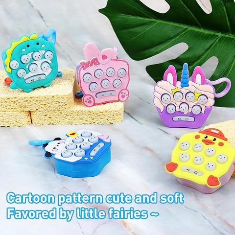 Mini Quick Push Electronic Fidget Toy – 2-in-1 Handheld Memory Game & Keychain Charm for Kids and Adults